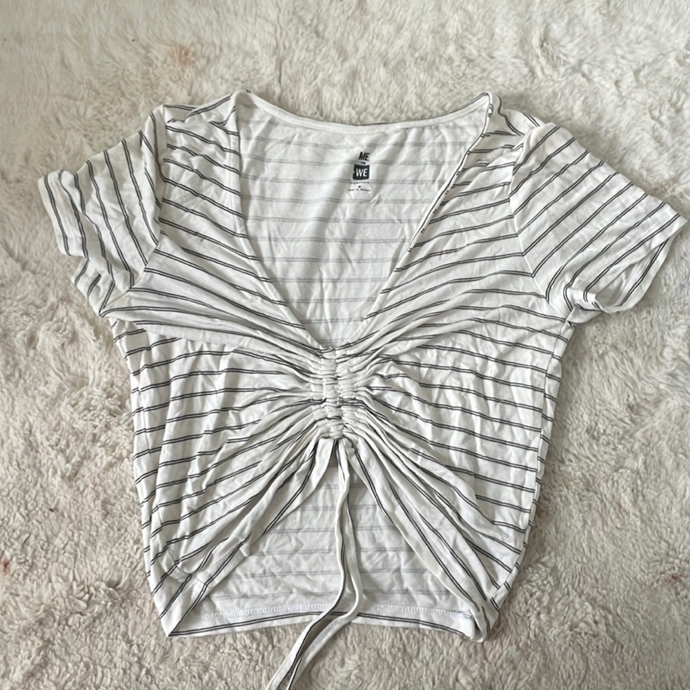 MeToWe striped pull crop